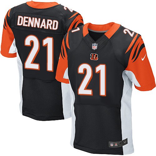 Men's Elite Darqueze Dennard Nike Jersey Black Home - #21 NFL Cincinnati Bengals